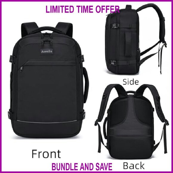 Water Resistant Travel Backpack 15.6 Inch Laptop Daypack Weekender Carry On main image 4